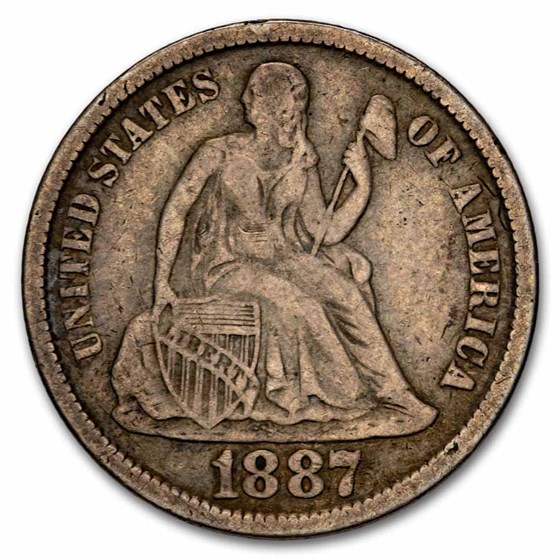 1887-S Liberty Seated Dime VF