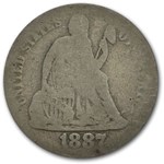 1887-S Liberty Seated Dime VG