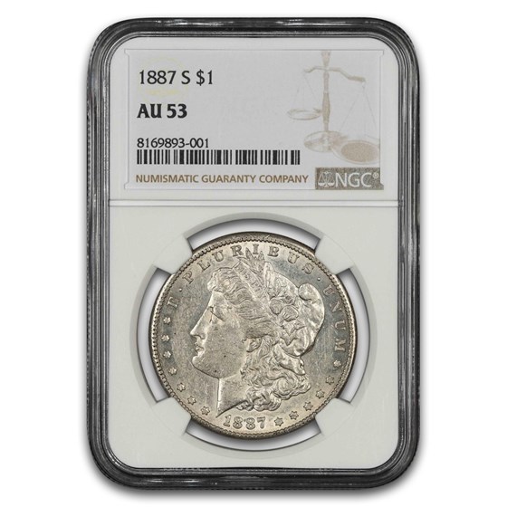 1887-S Morgan Dollar AU-53 NGC