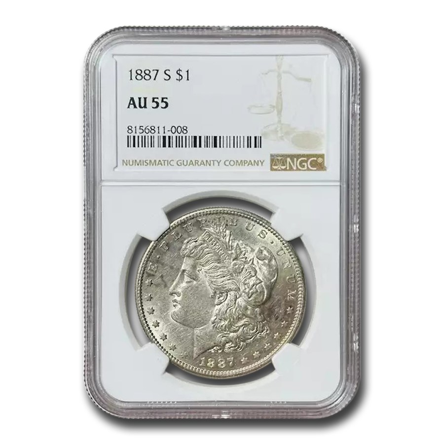 1887-S Morgan Dollar AU-55 NGC