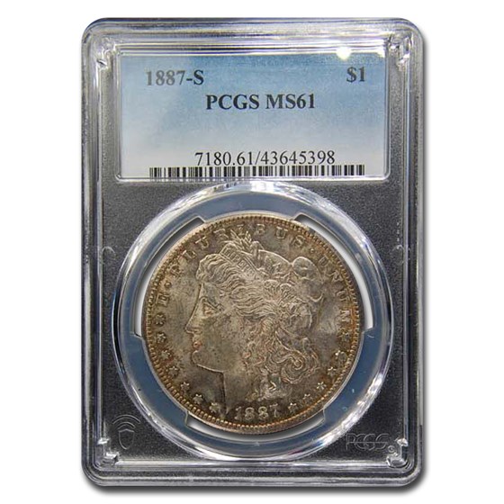 1887-S Morgan Dollar MS-61 PCGS 1887-S Morgan Dollar MS-61 PCGS