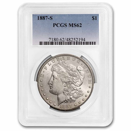 1887-S Morgan Dollar MS-62 PCGS 1887-S Morgan Dollar MS-62 PCGS
