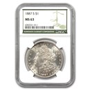 1887-S Morgan Dollar MS-63 NGC (Green Label)