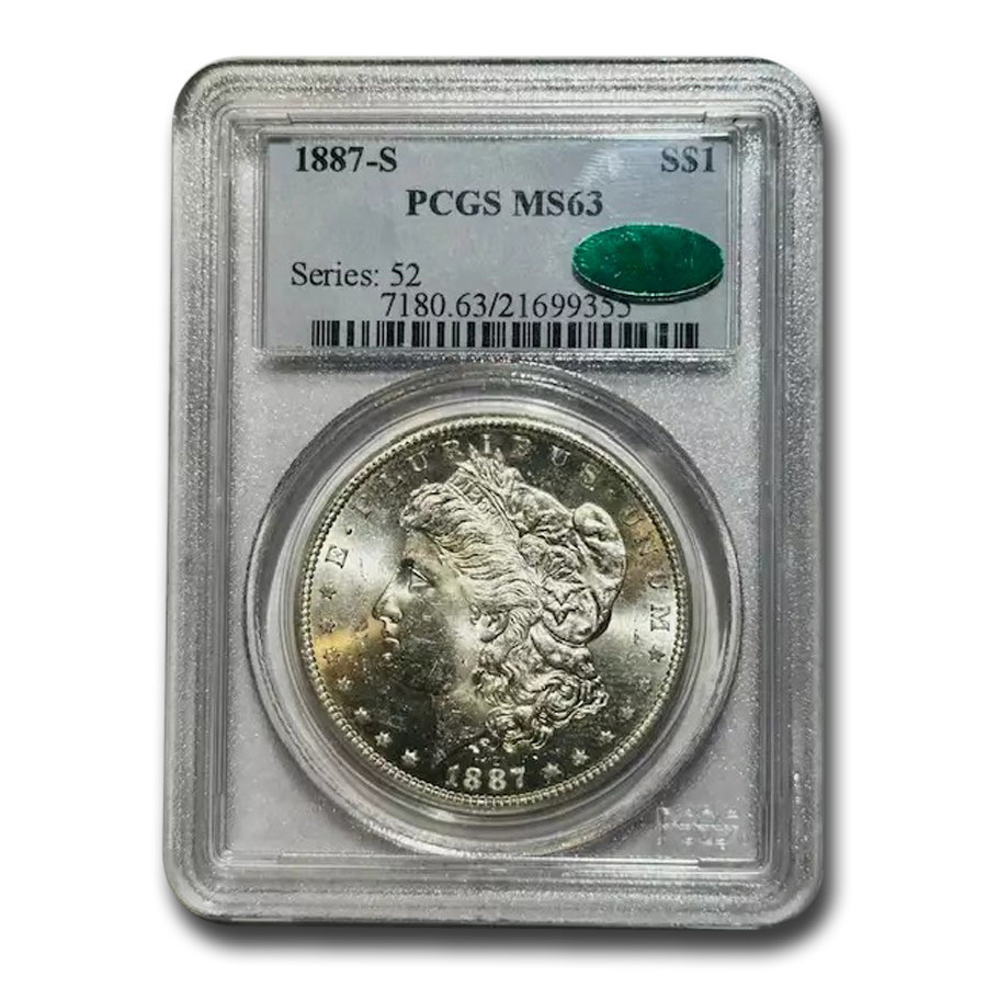 Buy 1887-S Morgan Dollar MS-63 PCGS CAC | APMEX