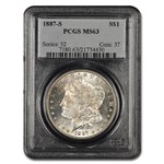 1887-S Morgan Dollar MS-63 PCGS (Rim Toning)