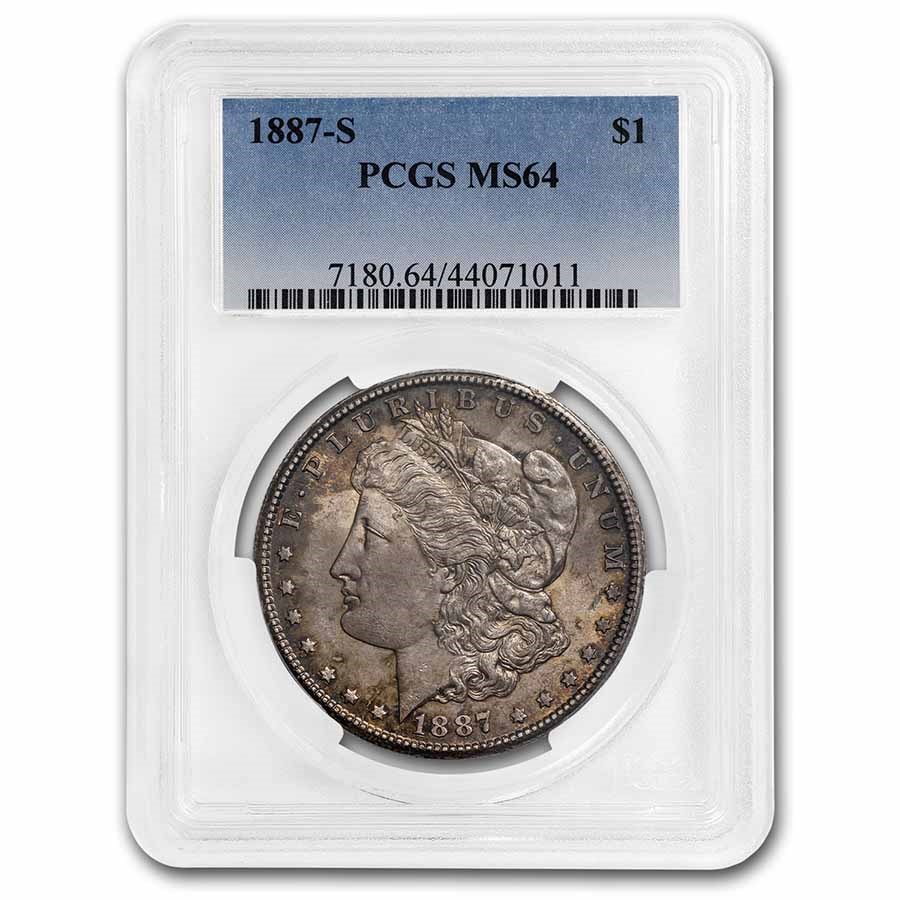 1887-S Morgan Dollar MS-64 PCGS (Toned)