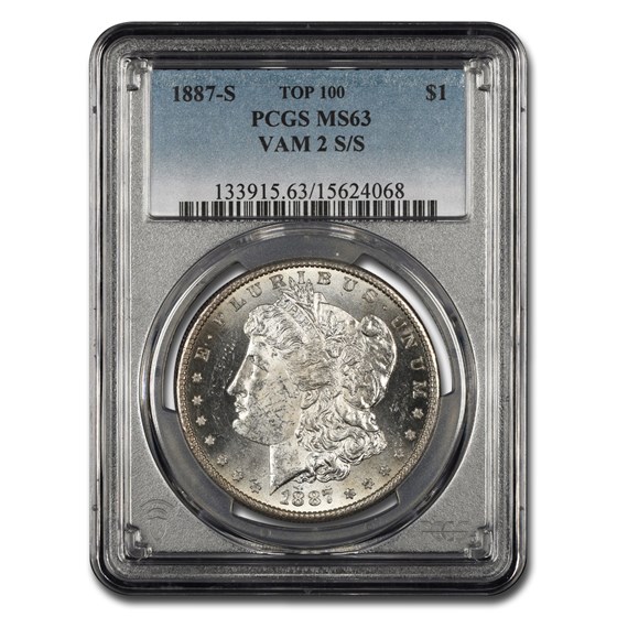1887-S/S MS-63 PCGS (VAM-2, Top-100) 1887-S/S MS-63 PCGS (VAM-2, Top-100)