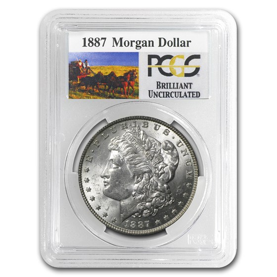 1887 Stage Coach Morgan Dollar BU PCGS 1887 Stage Coach Morgan Dollar BU PCGS
