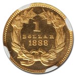 1888 $1 Indian Head Gold Dollar PF-65+ Cameo NGC