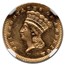1888 $1 Indian Head Gold MS-63 NGC (PL)