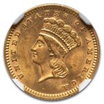 1888 $1 Indian Head Gold MS-64 NGC