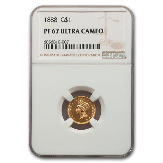 1888 $1 Indian Head Gold PF-67 UCAM NGC 1888 $1 Indian Head Gold PF-67 UCAM NGC