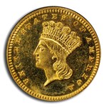 1888 $1 Indian Head Gold PR-65 PCGS CAC