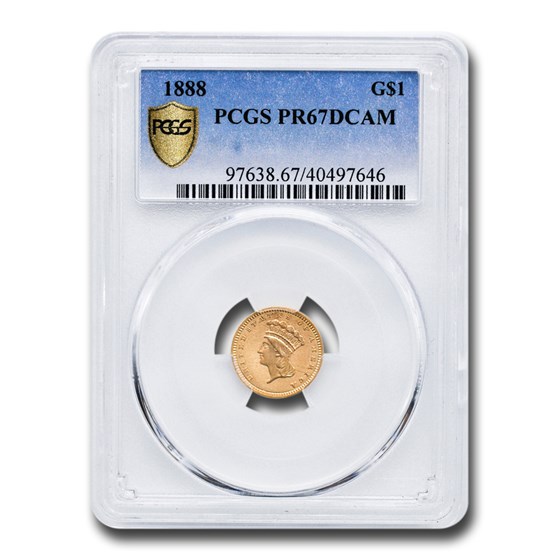 1888 $1 Indian Head Gold PR-67 DCAM PCGS 1888 $1 Indian Head Gold PR-67 DCAM PCGS