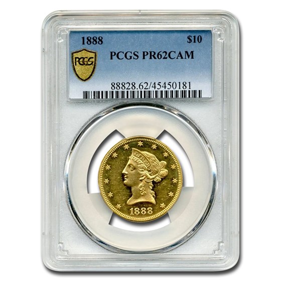 1888 $10 Liberty Gold Eagle PR-62 Cameo PCGS 1888 $10 Liberty Gold Eagle PR-62 Cameo PCGS