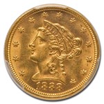 1888 $2.50 Liberty Gold Quarter Eagle MS-64 PCGS