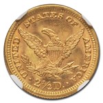 1888 $2.50 Liberty Gold Quarter Eagle MS-65+ NGC
