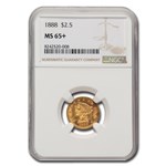 1888 $2.50 Liberty Gold Quarter Eagle MS-65+ NGC