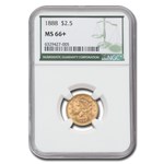 1888 $2.50 Liberty Gold Quarter Eagle MS-66+ NGC (Green Label)