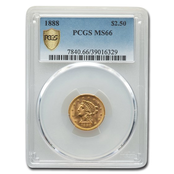 1888 $2.50 Liberty Gold Quarter Eagle MS-66 PCGS 1888 $2.50 Liberty Gold Quarter Eagle MS-66 PCGS