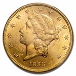 1888 $20 Liberty Gold Double Eagle MS-61 PCGS