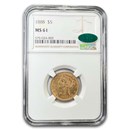 1888 $5 Liberty Gold Half Eagle MS-61 NGC CAC