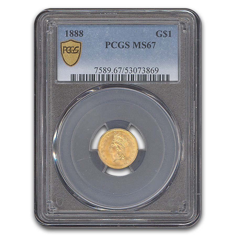 1888 G$1 Gold Dollar MS-67 PCGS