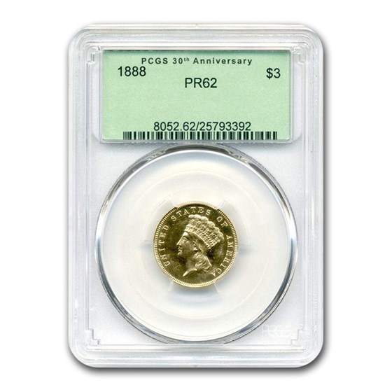 1888 Gold $3 Princess PR-62 PCGS 1888 Gold $3 Princess PR-62 PCGS