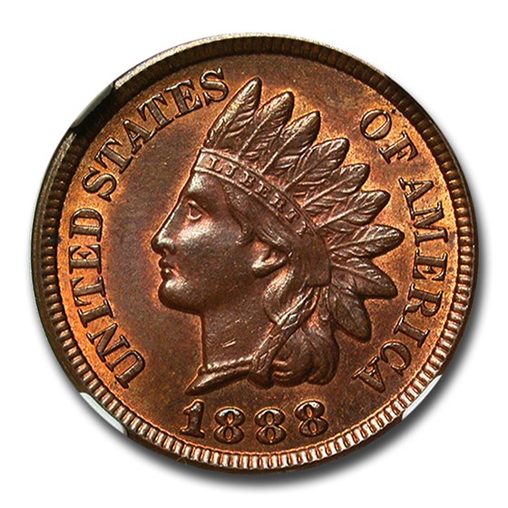 1888 Indian Head Cent MS-63 NGC (Red/Brown) 1888 Indian Head Cent MS-63 NGC (Red/Brown)