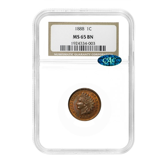 1888 Indian Head Cent MS-65 NGC (Brown) 1888 Indian Head Cent MS-65 NGC (Brown)