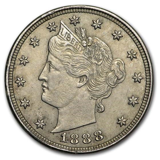 1888 Liberty Head V Nickel AU 1888 Liberty Head V Nickel AU