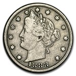1888 Liberty Head V Nickel Fine