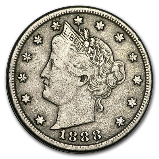 1888 Liberty Head V Nickel Fine 1888 Liberty Head V Nickel Fine