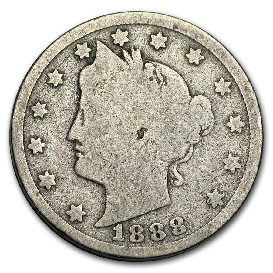 1888 Liberty Head V Nickel Good