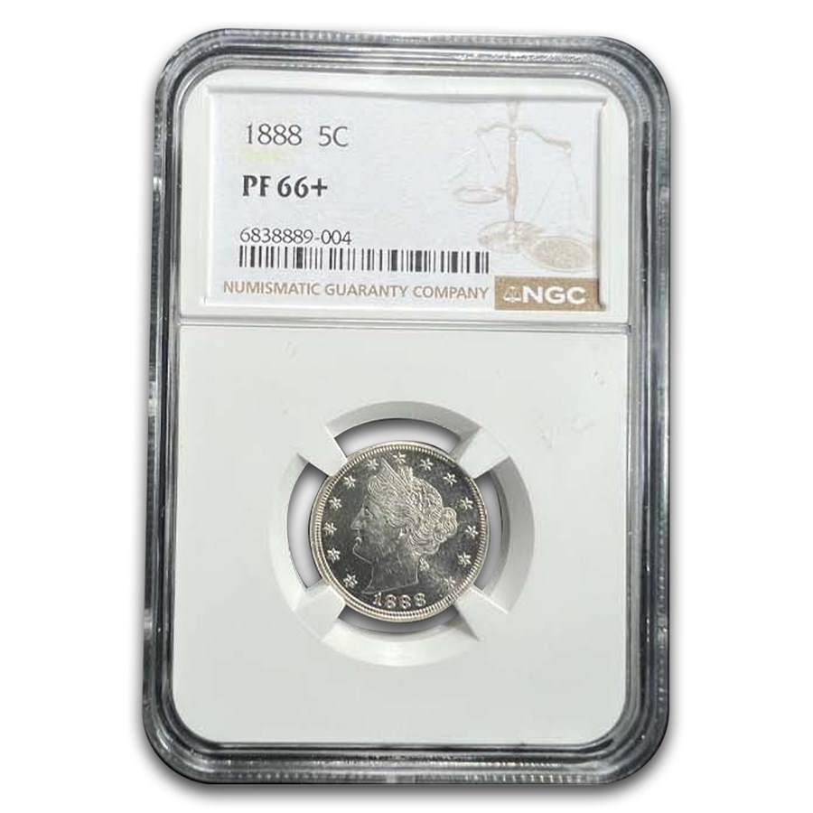 1888 Liberty Head V Nickel PF-66+ NGC