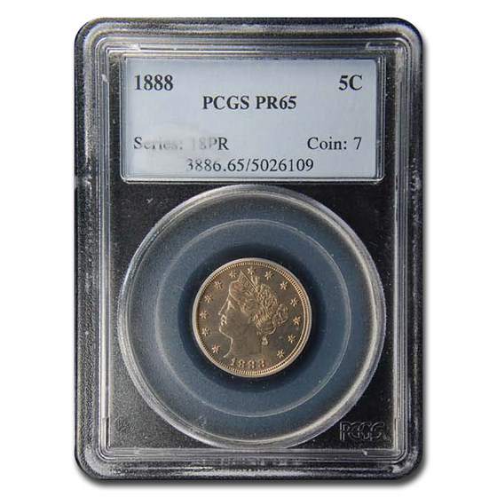 1888 Liberty Head V Nickel PR-65 PCGS 1888 Liberty Head V Nickel PR-65 PCGS