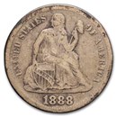 1888 Liberty Seated Dime Fine