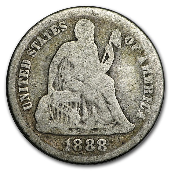 1888 Liberty Seated Dime Good 1888 Liberty Seated Dime Good
