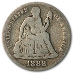 1888 Liberty Seated Dime VG