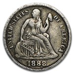 1888 Liberty Seated Dime XF