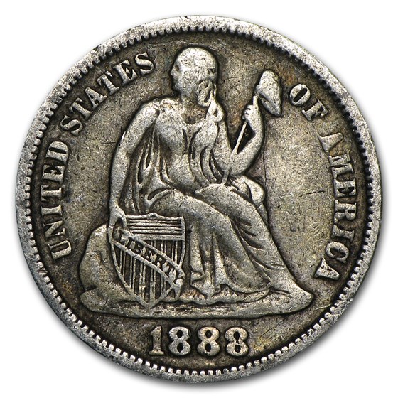 1888 Liberty Seated Dime XF
