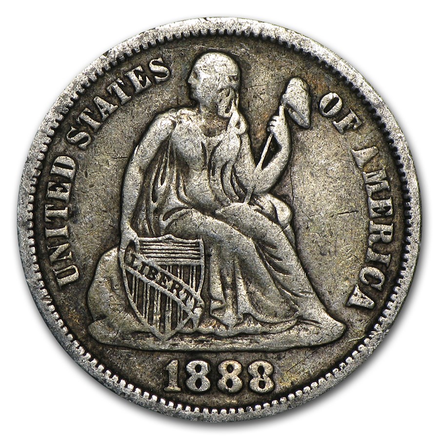 1888 Liberty Seated Dime XF