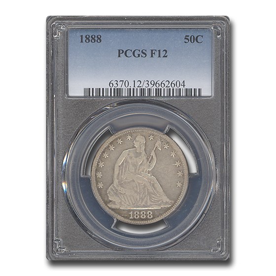 1888 Liberty Seated Half Dollar Fine-12 PCGS 1888 Liberty Seated Half Dollar Fine-12 PCGS