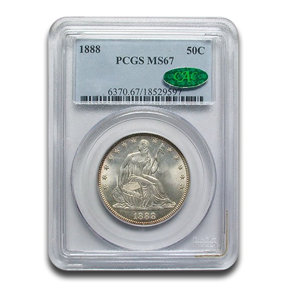 1888 Liberty Seated Half Dollar MS-67 PCGS CAC