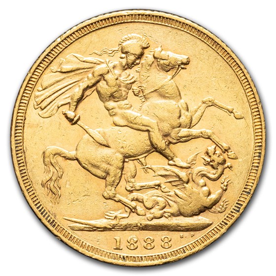 1888-M Australia Gold Sovereign Victoria Jubilee AU 1888-M Australia Gold Sovereign Victoria Jubilee AU