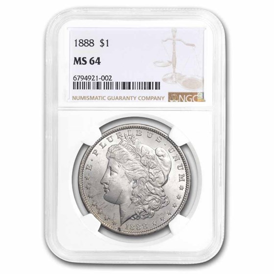 1888 Morgan Dollar MS-64 NGC 1888 Morgan Dollar MS-64 NGC
