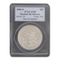 1888-O Morgan Dollar AU-50 PCGS (VAM-4, Hot Lips, DDO, Top-100)