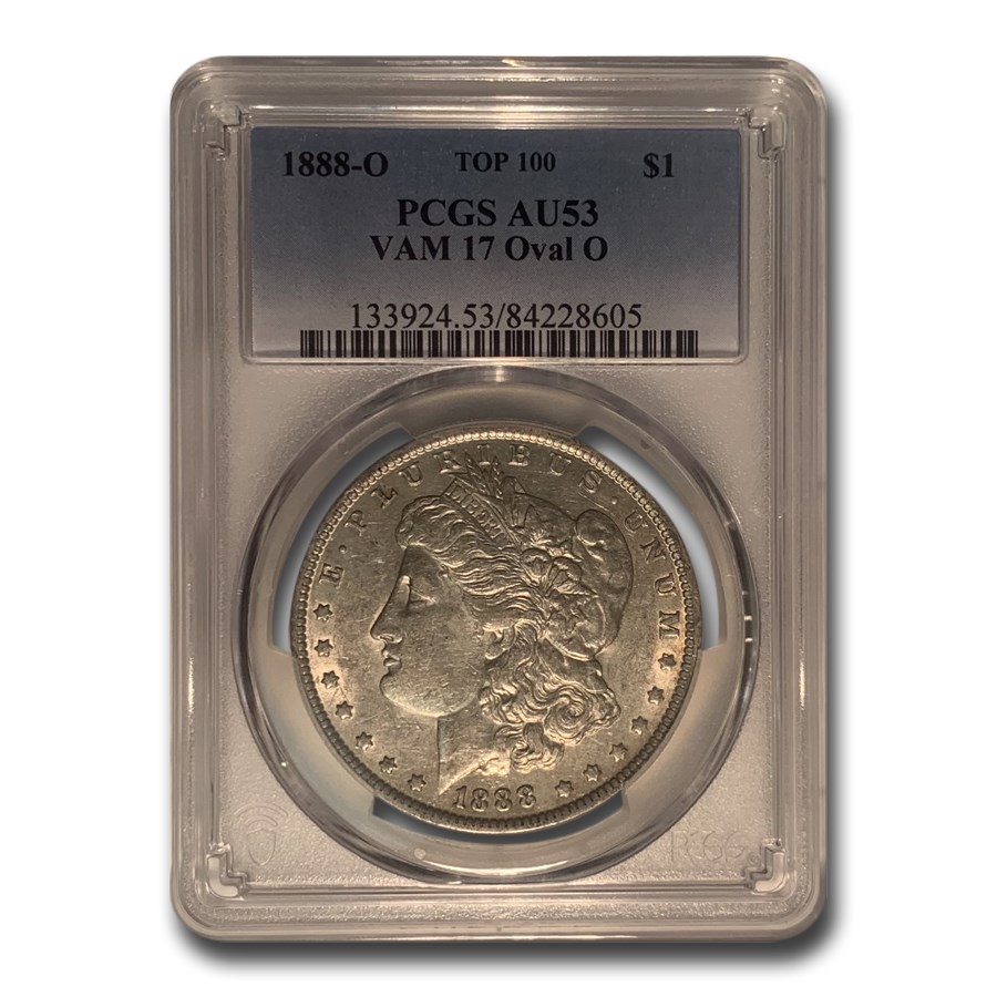 1888-O Morgan Dollar AU-53 PCGS (VAM-17 Oval O, Top-100)