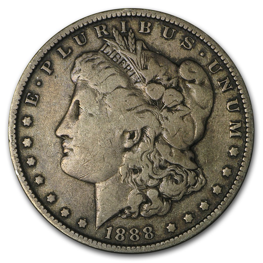 1888-O Morgan Dollar Fine (VAM-4, Hot Lips, Doubled Die, Top-100)