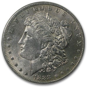 1888-O Morgan Dollar MS-63 NGC (Black Bag Obv Toning) 1888-O Morgan Dollar MS-63 NGC (Black Bag Obv Toning)